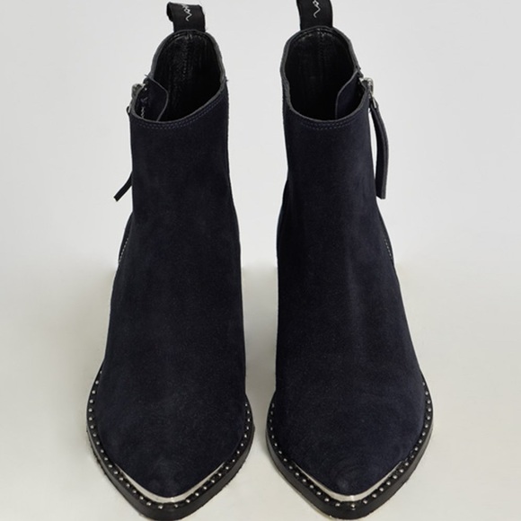 NWT! - One Teaspoon | Faded Navy Zip Side Boots - Picture 2 of 6